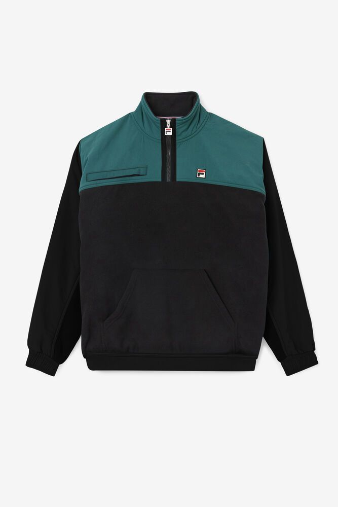 Fila Francisco Fleece Jacket Black - Mens - 65189TBQD